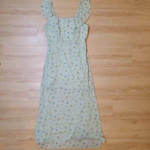 FOREVER 21+ Pastel Green Floral Dress Women Size 0X